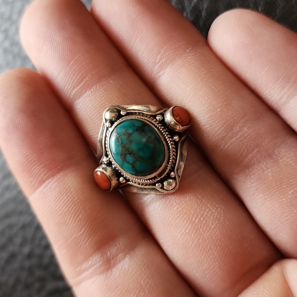 Vtg Adjustable Sterling Silver Ring - image 1